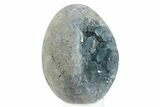 Crystal Filled Celestine (Celestite) Egg Geode - Madagascar #246058-1